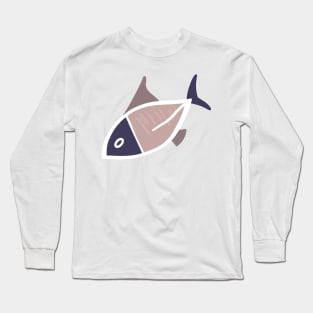 Abstract quirky fish Long Sleeve T-Shirt